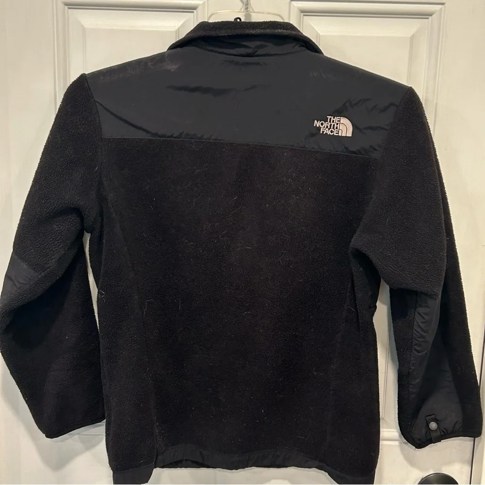 The North Face Denali Fleece Jacket Girls L 14/16 Black Polartec Full Zip Youth
